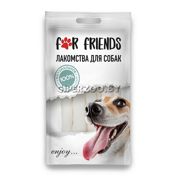 For Friends Палочки для собак крученые с кальцием, 12,5 см, 5 шт For Friends Палочки для собак крученые с кальцием, 12,5 см, 5 шт