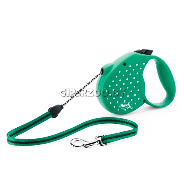 Рулетка Flexi Dots S трос 5м., 12 кг зеленая Рулетка Flexi Dots S трос 5м., 12 кг зеленая