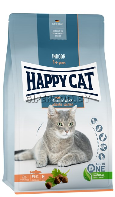 Happy Cat Indoor (лосось), 300 гр Happy Cat Indoor (лосось), 300 гр