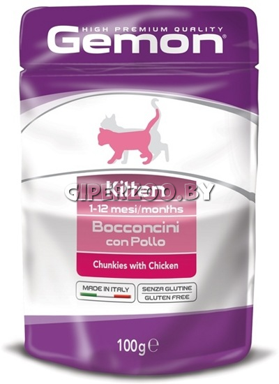 Gemon Cat Kitten Chicken, 100 гр Gemon Cat Kitten Chicken, 100 гр