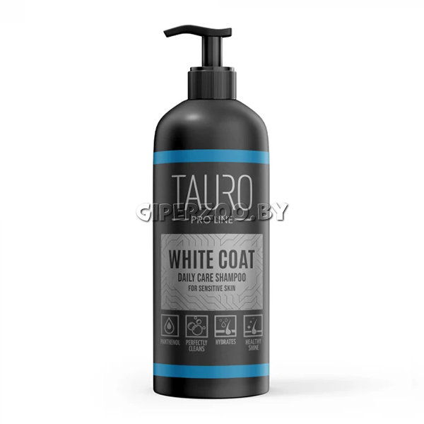 Tauro Pro Line White Coat Шампунь для кошек и собак с белой шерстью, 1000 мл Tauro Pro Line White Coat Шампунь для кошек и собак с белой шерстью, 1000 мл