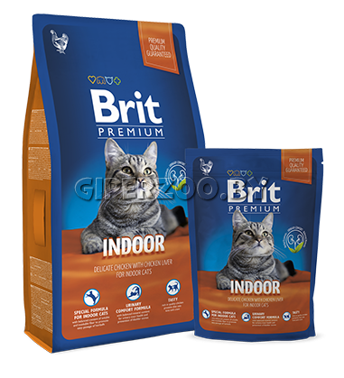 Brit Premium Cat Indoor (Курица и печень), 400 гр Brit Premium Cat Indoor (Курица и печень), 400 гр