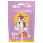 Лакомство для собак мелких пород и щенков Куриный хворост Molina, 50 гр