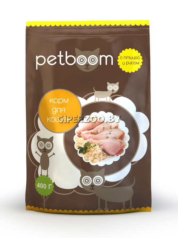 Petboom (птица с рисом), 400 гр Petboom (птица с рисом), 400 гр