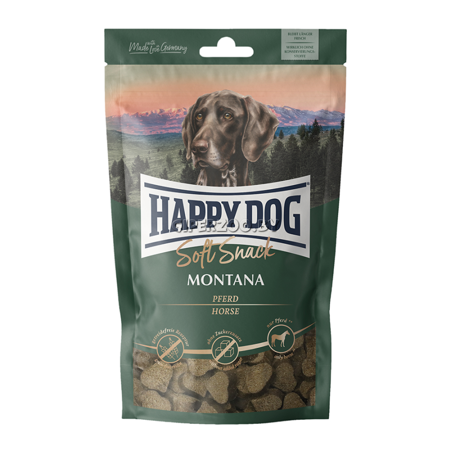 Happy Dog Soft Snack Montana (конина), 100 гр Happy Dog Soft Snack Montana (конина), 100 гр