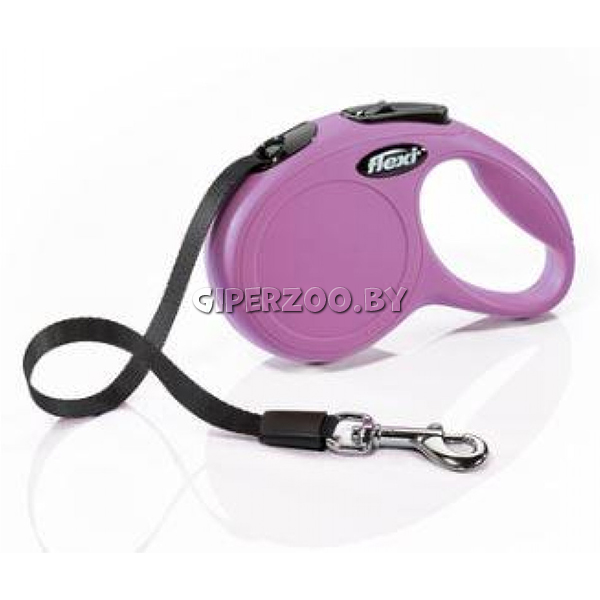 Рулетка Flexi New Classic розовая M-L, лента 5 м Рулетка Flexi New Classic розовая M-L, лента 5 м