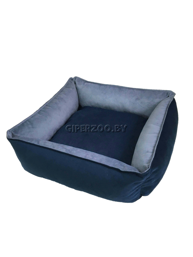 Лежанка для собаки Тото квадратная, M сине-голубая Лежанка для собаки Тото квадратная, M сине-голубая