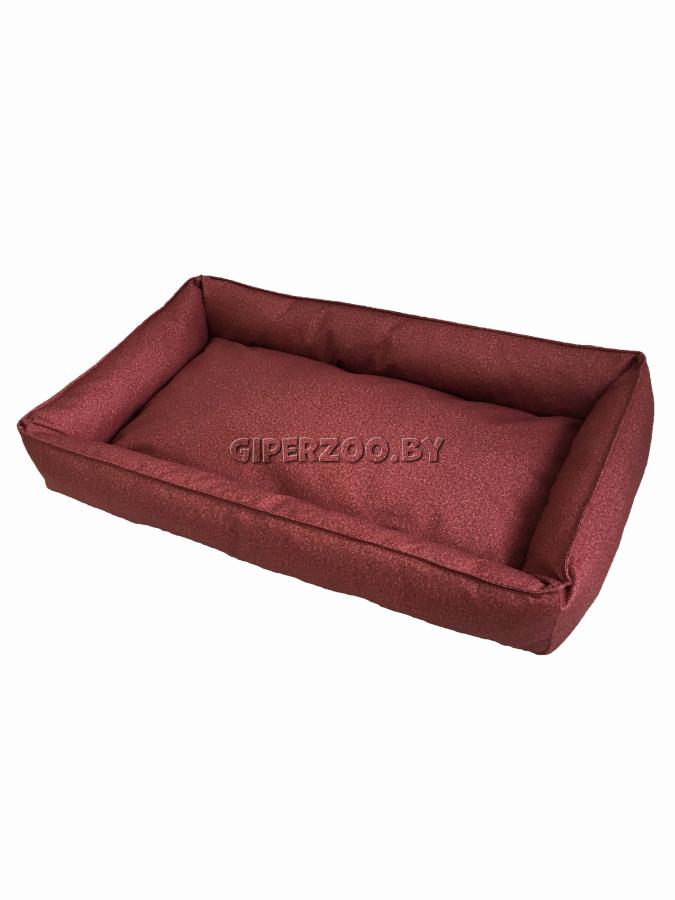 Лежанка для собаки Тото прямоугольная, XL брусничная Лежанка для собаки Тото прямоугольная, XL брусничная