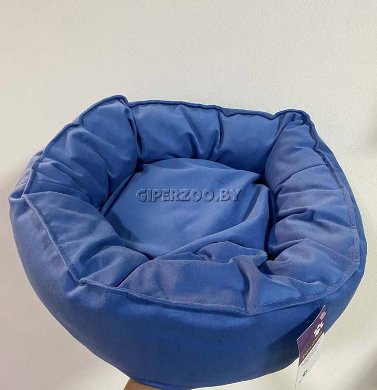 Лежанка для собаки Тото9 круглая, S джинсовая Лежанка для собаки Тото9 круглая, S джинсовая