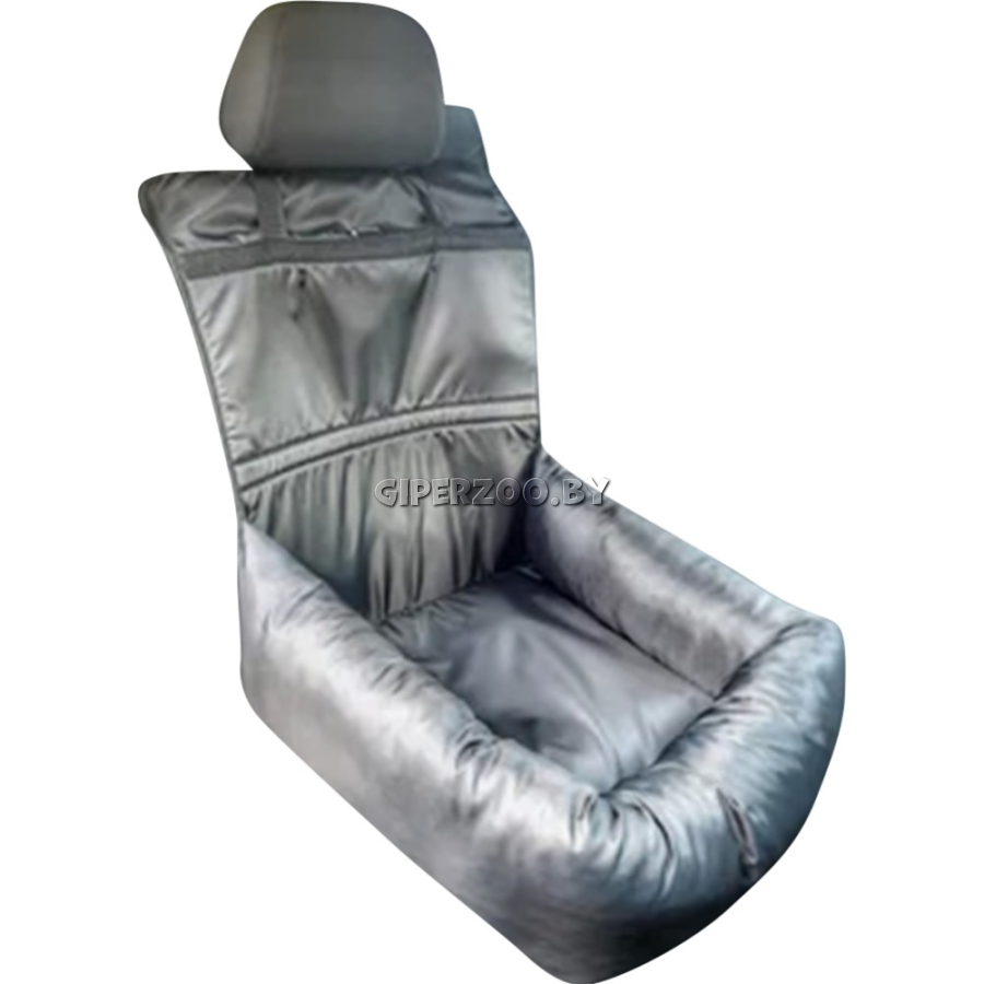 Автолежак-трансформер Happy Friends термостяжка Серый, 58*58*18 см Автолежак-трансформер Happy Friends термостяжка Серый, 58*58*18 см