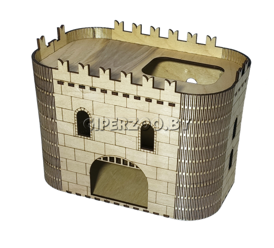 Домик-Крепость для мелких животных, 20*12*17,5 мм Домик-Крепость для мелких животных, 20*12*17,5 мм