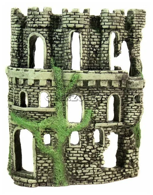 Маскирующая декорация для аквариума угловая Крепость №295,20х10х25 см Маскирующая декорация для аквариума угловая Крепость №295,20х10х25 см