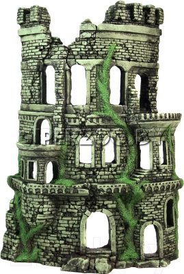 Маскирующая декорация для аквариума угловая Крепость №297, 33х13х43 см Маскирующая декорация для аквариума угловая Крепость №297, 33х13х43 см