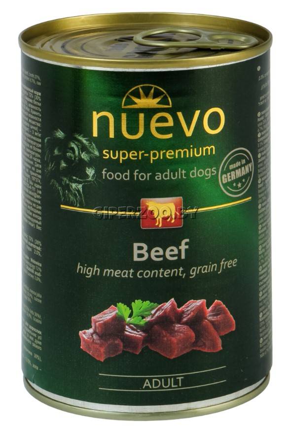 Nuevo Adult с говядиной, 400 гр*4шт Nuevo Adult с говядиной, 400 гр*4шт