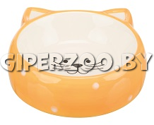 Миска для кошек JOLLYPAW с рисунком в форме кошачьей мордочки, 200мл Миска для кошек JOLLYPAW с рисунком в форме кошачьей мордочки, 200мл