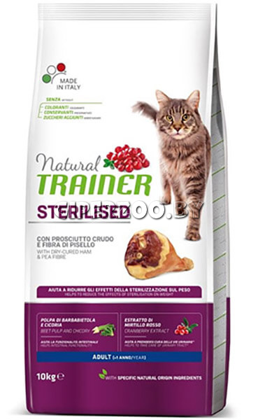 Корм Trainer Natural Adult Sterilised (Ветчина), 300 гр Корм Trainer Natural Adult Sterilised (Ветчина), 300 гр