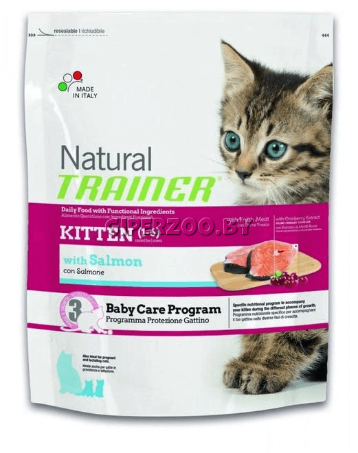 Корм Trainer Natural Kitten (Лосось), 300 гр Корм Trainer Natural Kitten (Лосось), 300 гр