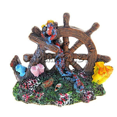 Грот для аквариума Штурвал,12,5*10*10,5 см Грот для аквариума Штурвал,12,5*10*10,5 см