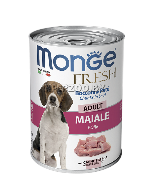 Monge Dog Fresh Adult Pork (паштет, свинина), 400 гр*4шт Monge Dog Fresh Adult Pork (паштет, свинина), 400 гр*4шт