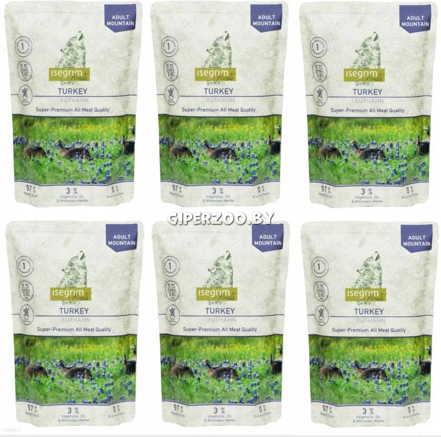 Isegrim Roots с индейкой, 410 гр*6 шт Isegrim Roots с индейкой, 410 гр*6 шт
