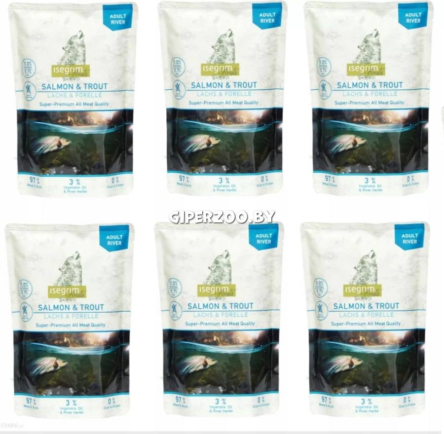 Isegrim Roots с лососем и форелью, 410 гр*6шт Isegrim Roots с лососем и форелью, 410 гр*6шт