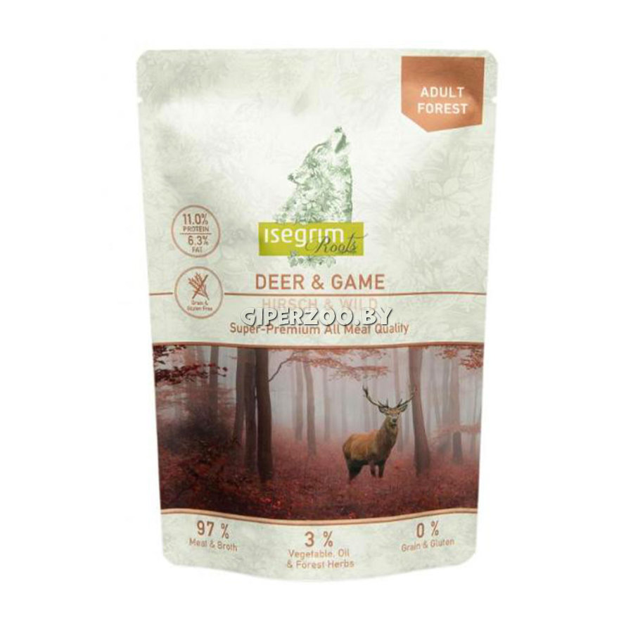 Isegrim Roots с олениной и дичью, 410 гр*6 шт Isegrim Roots с олениной и дичью, 410 гр*6 шт