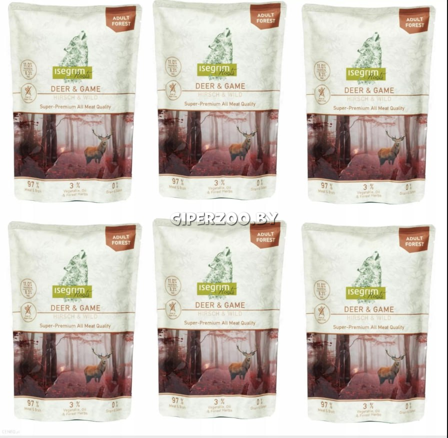 Isegrim Roots с олениной и дичью, 410 гр*6 шт Isegrim Roots с олениной и дичью, 410 гр*6 шт