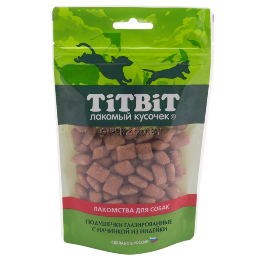 TiTBiT Подушечки глазированные с начинкой из телятины, 100 гр TiTBiT Подушечки глазированные с начинкой из телятины, 100 гр