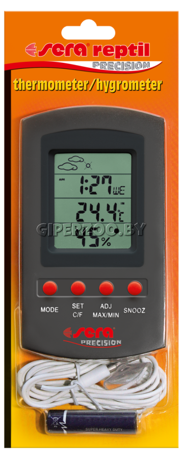 SERA Термометр/гигрометр для террариумов SERA Термометр/гигрометр для террариумов