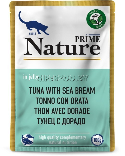 PRIME NATURE для кошек в желе (тунец и дорада),100 гр PRIME NATURE для кошек в желе (тунец и дорада),100 гр