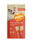 Мнямс Крем-лакомство для кошек с тунцом Кацуо и морским гребешком, 15 гр*4 шт.