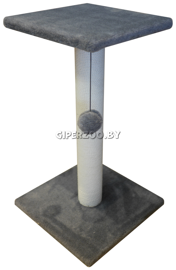 Cat House Когтеточка с полкой серая (хлопок), 70 см Cat House Когтеточка с полкой серая (хлопок), 70 см