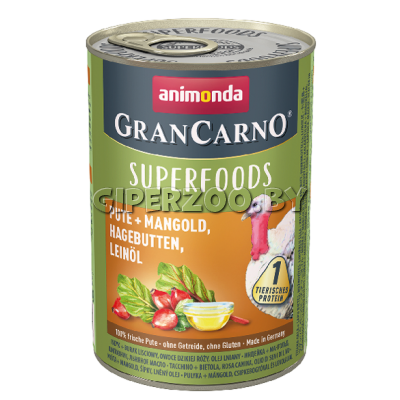 Animonda Gran Carno Superfoods (индейка и шиповник), 400 гр Animonda Gran Carno Superfoods (индейка и шиповник), 400 гр