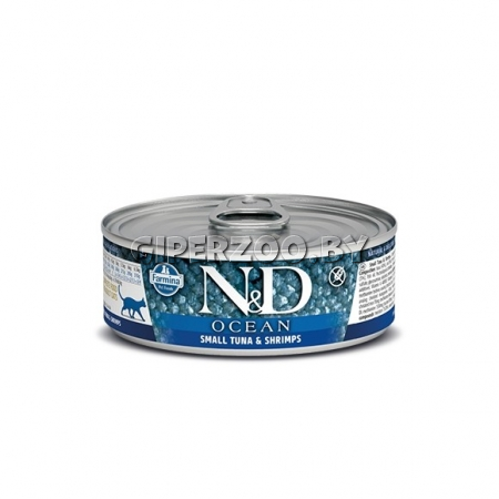 N&D Grain Free Ocean Cat Tuna & Shrimp (тунец и креветки), 70 гр N&D Grain Free Ocean Cat Tuna & Shrimp (тунец и креветки), 70 гр