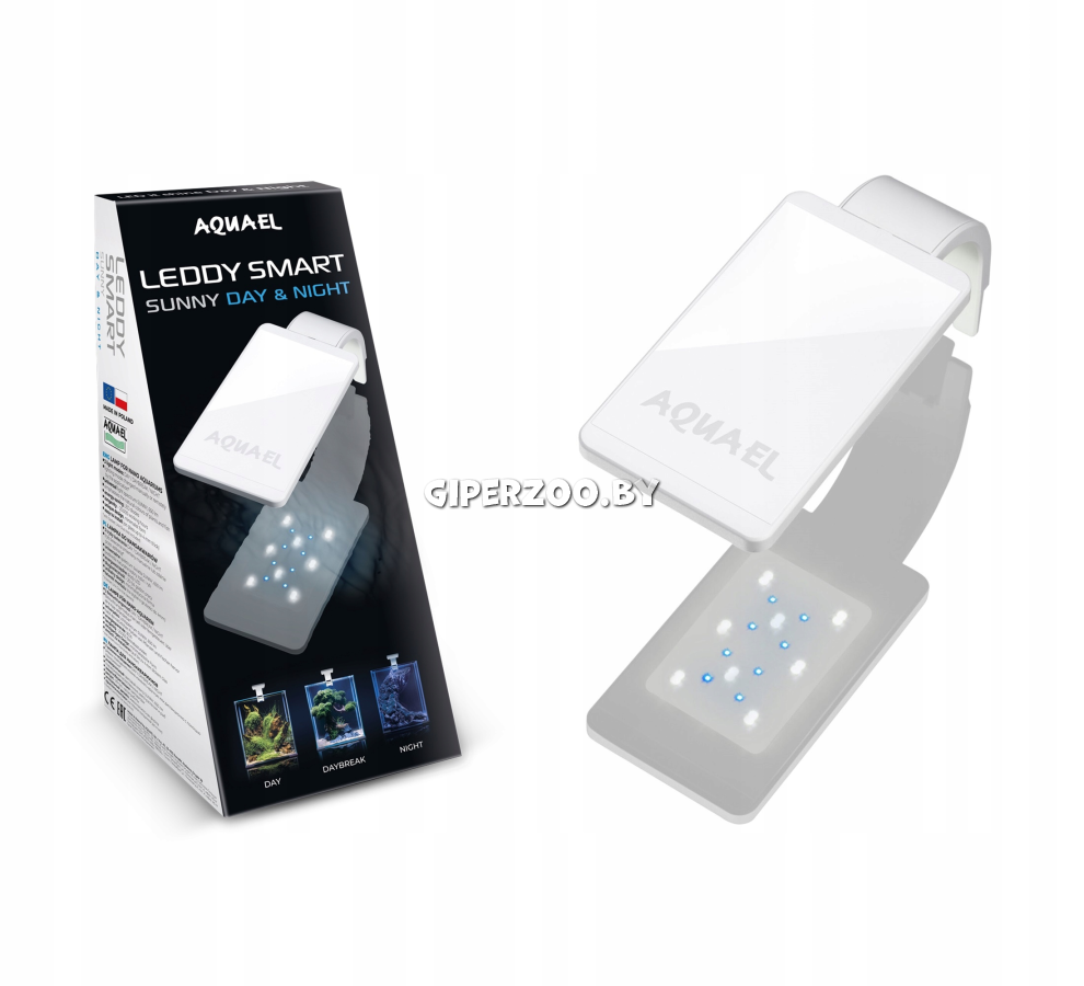 Aquael Светильник светодиодный  Leddy Smart Sunny Day & Night, белый Aquael Светильник светодиодный  Leddy Smart Sunny Day & Night, белый