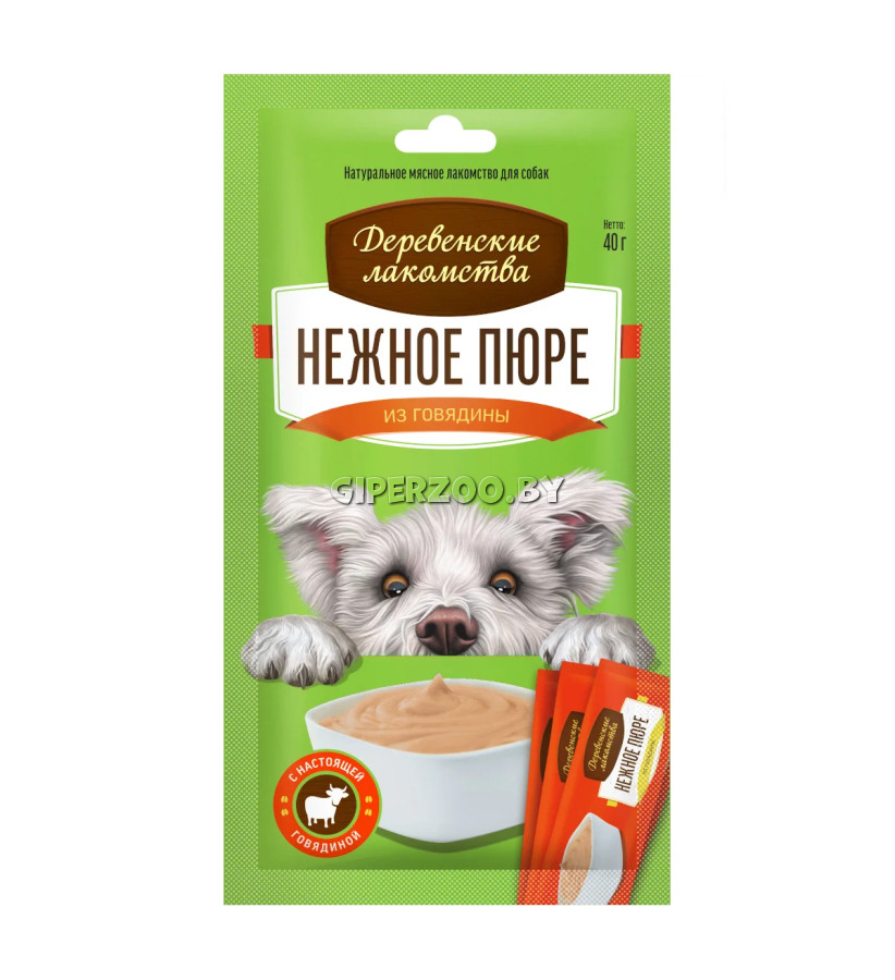 Деревенские лакомства пюре из говядины (4*10 гр) Деревенские лакомства пюре из говядины (4*10 гр)