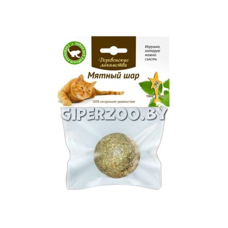 Игрушка для кошек Мятный шар Деревенские лакомства, 22 гр Игрушка для кошек Мятный шар Деревенские лакомства, 22 гр