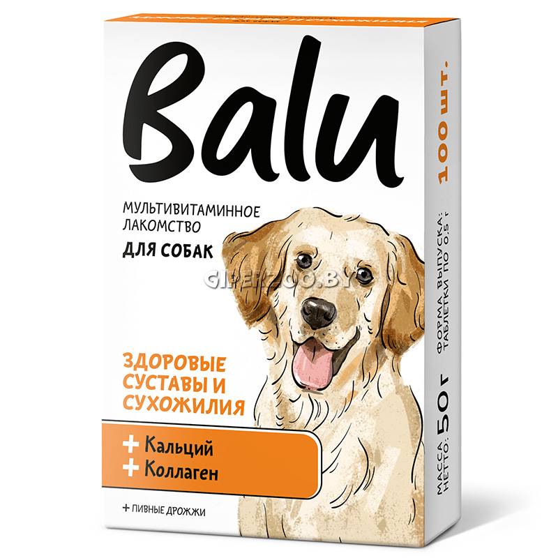 BALU Лакомство для собак Здоровые суставы и сухожилия, 130 таб BALU Лакомство для собак Здоровые суставы и сухожилия, 130 таб