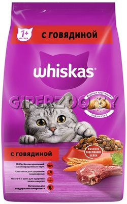 Whiskas Вкусные подушечки (говядина), 1,9 кг Whiskas Вкусные подушечки (говядина), 1,9 кг