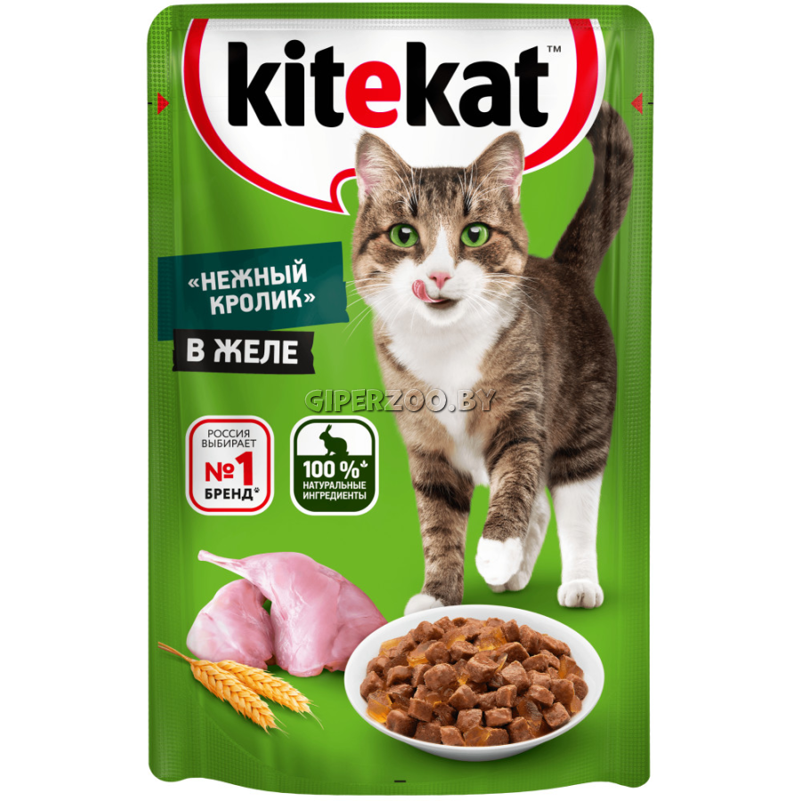 Kitekat Нежный кролик (желе), 85 гр Kitekat Нежный кролик (желе), 85 гр
