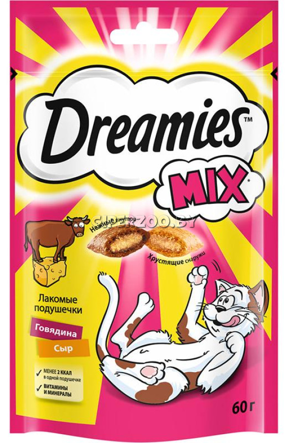 Dreamies подушечки MIX говядина и сыр, 60 гр Dreamies подушечки MIX говядина и сыр, 60 гр