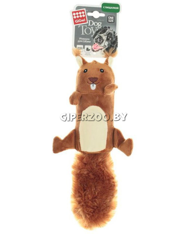 GiGwi Игрушка Белка с большой пищалкой, 32 см GiGwi Игрушка Белка с большой пищалкой, 32 см
