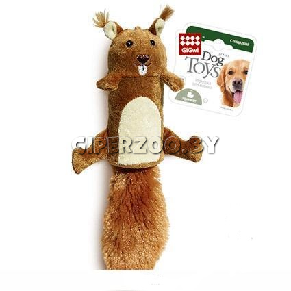 GiGwi Игрушка Белка с большой пищалкой, 32 см GiGwi Игрушка Белка с большой пищалкой, 32 см