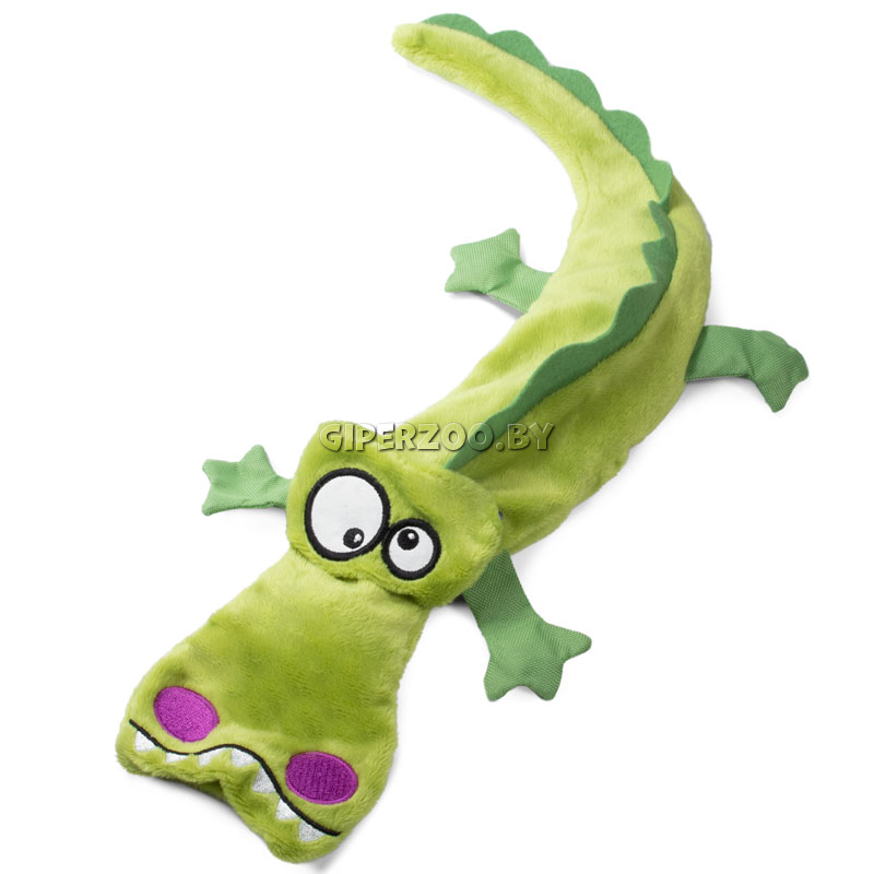 GiGwi Игрушка Крокодил с 4-мя пищалками, 38 см GiGwi Игрушка Крокодил с 4-мя пищалками, 38 см
