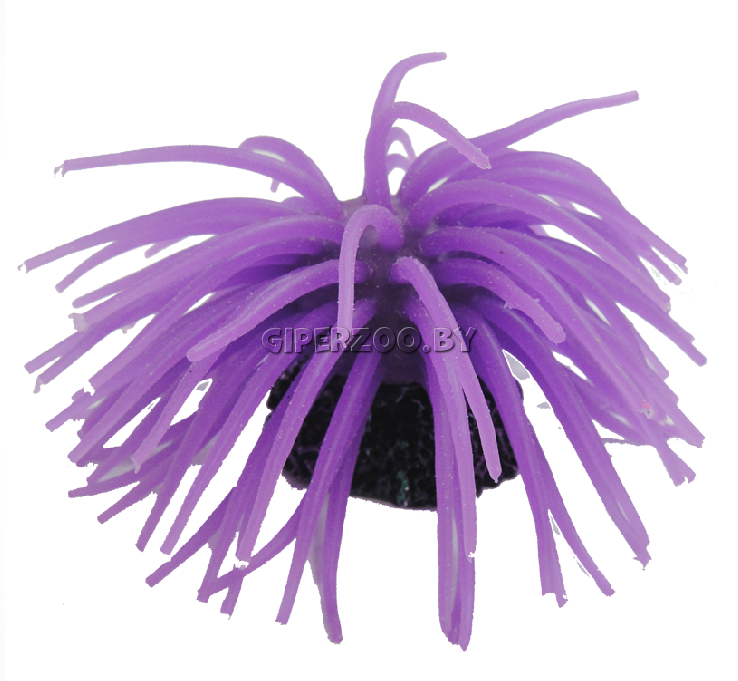 Декор из силикона Коралл мягкий (сиреневый) 10*10*6.5см Декор из силикона Коралл мягкий (сиреневый) 10*10*6.5см