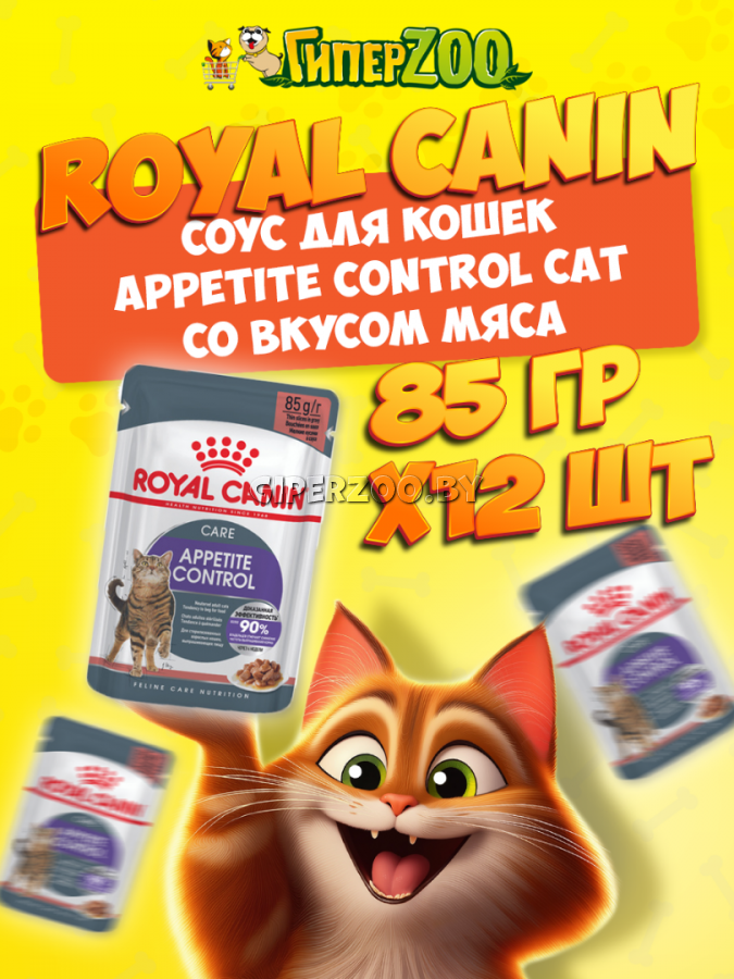 Royal Canin APPETITE CONTROL Cat (соус), 85 гр*12 Royal Canin APPETITE CONTROL Cat (соус), 85 гр*12