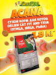 Acana Orijen Cat Fit and Trim (птица, яйца, рыба), 1,8 кг