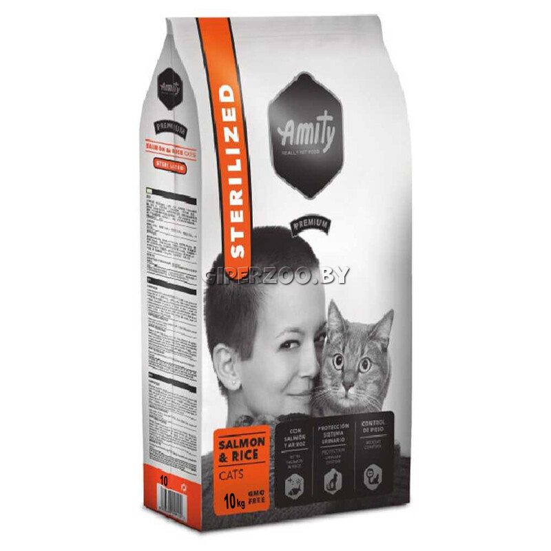 Amity Premium Sterilised Cats (лосось и рис), 1,5 кг Amity Premium Sterilised Cats (лосось и рис), 1,5 кг