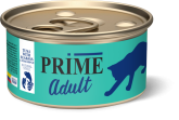 PRIME Adult тунец с сибасом и ананасом в собственном соку, 85 гр