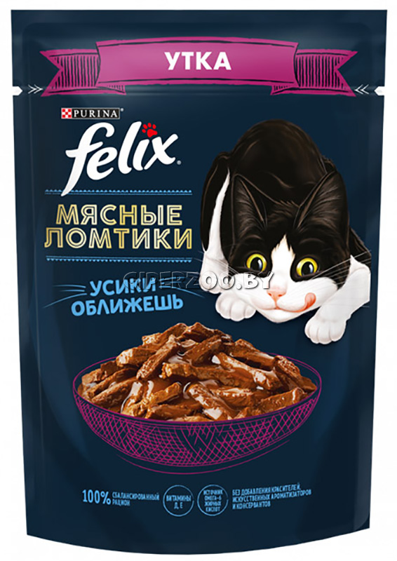 Felix Мясные ломтики (утка в соусе), 75гр*26 шт Felix Мясные ломтики (утка в соусе), 75гр*26 шт